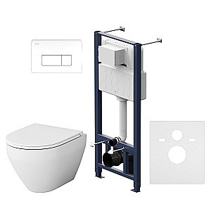 Унитаз подвесной AM.PM Spirit 2.0 IS48001.701700 белый, безободковый, с инсталляцией купить в интернет-магазине Sanbest