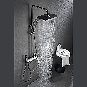 Душевая система Black&White Universe UK5012MG оружейная сталь купить в интернет-магазине сантехники Sanbest