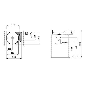 Раковина Laufen VAL 8.1228.1.000.104.1 белая купить в интернет-магазине Sanbest