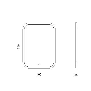 Зеркало Континент Glamour ЗЛП852 40x70 в ванную от интернет-магазине сантехники Sanbest