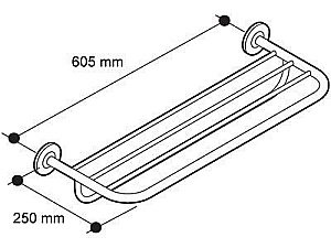 Полотенцедержатель Jacob Delafon СORALAIS E13437-CP 60.5 см купить в интернет-магазине сантехники Sanbest
