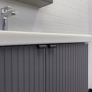 Тумба с раковиной Comforty Лима-70П 70 00-00015478 антрацит для ванной в интернет-магазине Sanbest