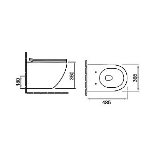 Унитаз подвесной Vincea Globo VT1-14SMG безободковый, с крышкой микролифт, серый матовый купить в интернет-магазине Sanbest