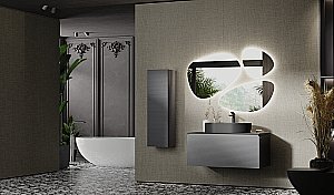 Тумба с раковиной Jorno Stone 100 антрацит для ванной в интернет-магазине Sanbest