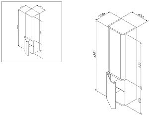 Пенал подвесной AM.PM Sensation 40 белый для ванной в интернет-магазине сантехники Sanbest