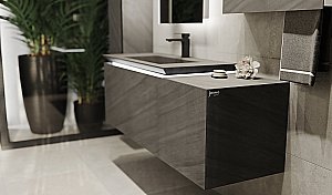 Тумба с раковиной Jorno Incline 140 бетон для ванной в интернет-магазине Sanbest