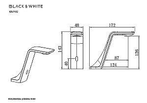 Смеситель для раковины Black&white Gravity GS-7102-C хром купить в интернет-магазине сантехники Sanbest
