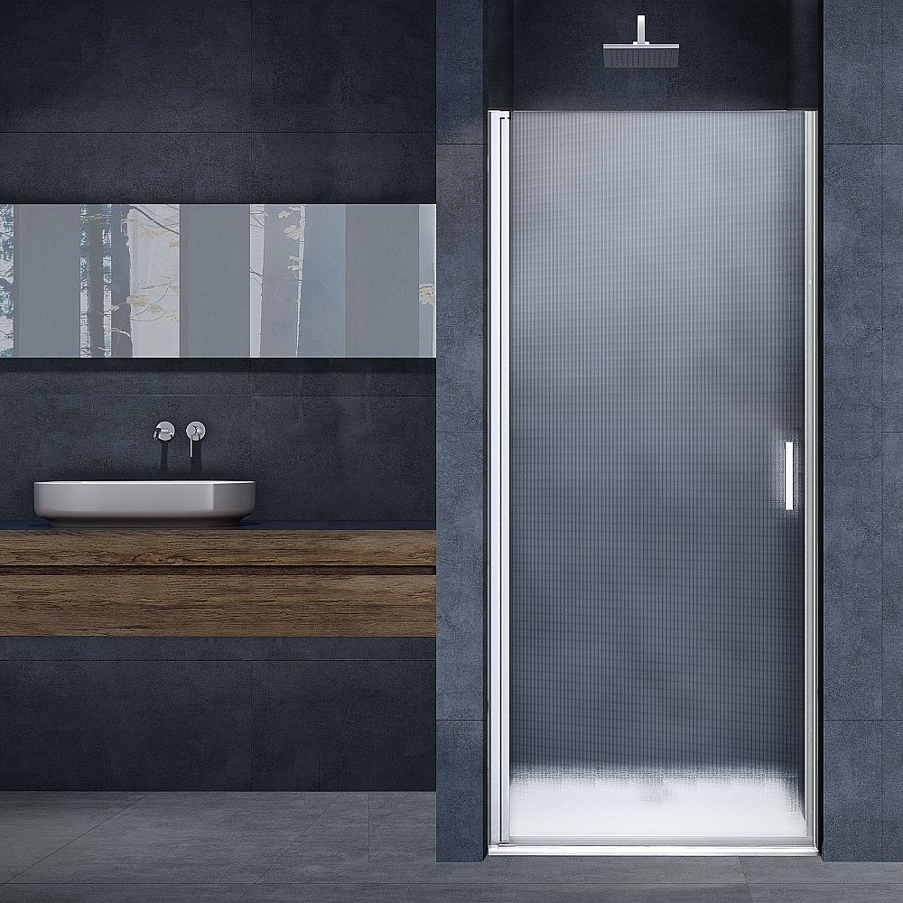 Душевая дверь Vincea Alpha VDP-3AL100MT 100 профиль хром/стекло текстурное купить в интернет-магазине Sanbest