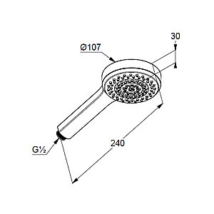 Душевая лейка Kludi Dive 6883005-00 хром купить в интернет-магазине сантехники Sanbest