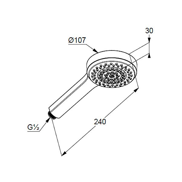 Душевая лейка Kludi Dive 6883005-00 хром купить в интернет-магазине сантехники Sanbest