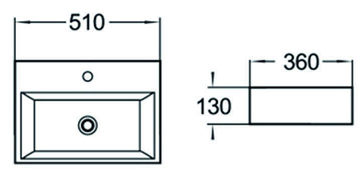 Раковина накладная SantiLine 51 SL-1006 белая купить в интернет-магазине Sanbest