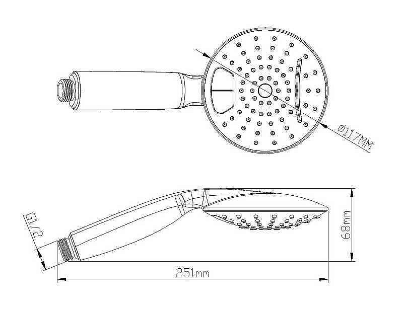 Душевая лейка D&K DC1101601 купить в интернет-магазине сантехники Sanbest