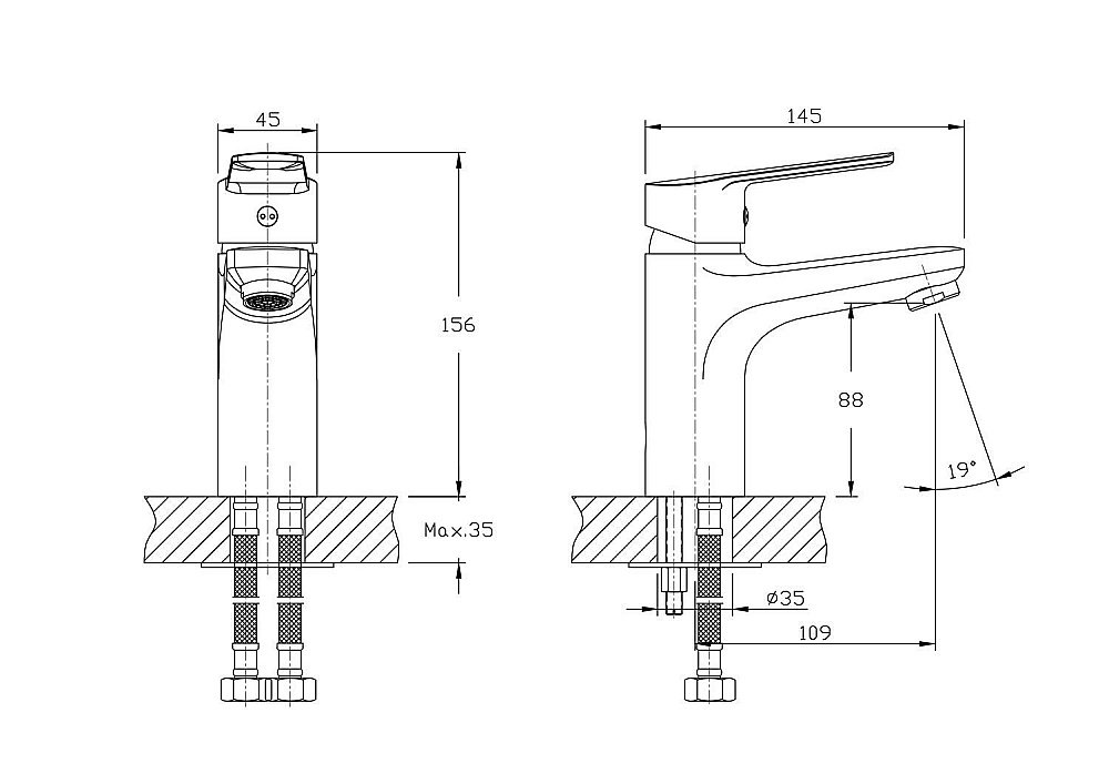 Смеситель для раковины Rush Balearic BA3935-11 купить в интернет-магазине сантехники Sanbest