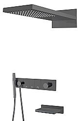 Душевая система Boheme ZODIAC 132-2-SGM глянцевый графит купить в интернет-магазине сантехники Sanbest