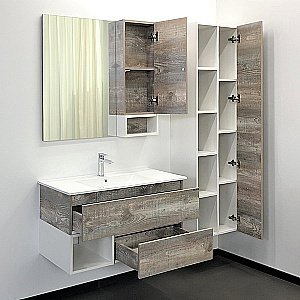 Тумба с раковиной Comforty Турин 90М дуб бежевый для ванной в интернет-магазине Sanbest