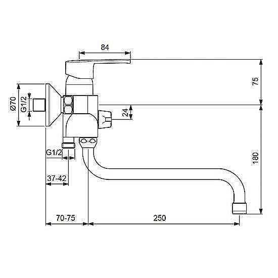 Смеситель для ванны Vidima Uno BA239AA купить в интернет-магазине сантехники Sanbest