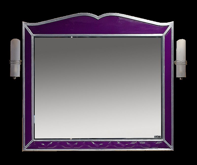 Зеркало Misty Анжелика 100x90 сиреневое сусальное серебро в ванную от интернет-магазине сантехники Sanbest