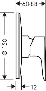 Смеситель для душа Hansgrohe Talis E 71766000 купить в интернет-магазине сантехники Sanbest