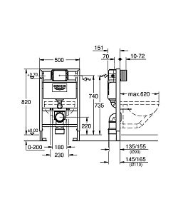 Инсталляция для унитаза Grohe Rapid SL 38526000 купить в интернет-магазине сантехники Sanbest