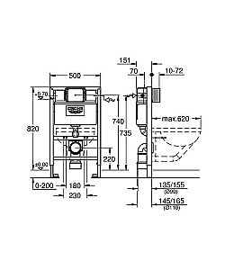 Инсталляция для унитаза Grohe Rapid SL 38526000 купить в интернет-магазине сантехники Sanbest