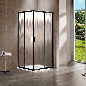Душевой уголок Vincea GARDA VSS-1G900CHB 90x90 стекло шиншилла/профиль черный купить в интернет-магазине Sanbest