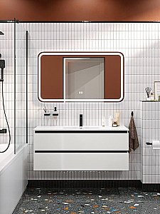 Тумба с раковиной Cezares Plane 120 белая для ванной в интернет-магазине Sanbest