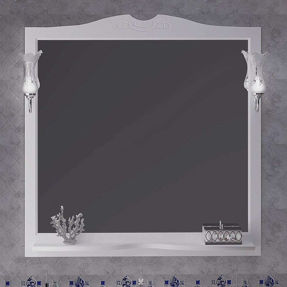 Зеркало Опадирис ВАЛЕРИ 00-00006750 105 белый в ванную от интернет-магазине сантехники Sanbest