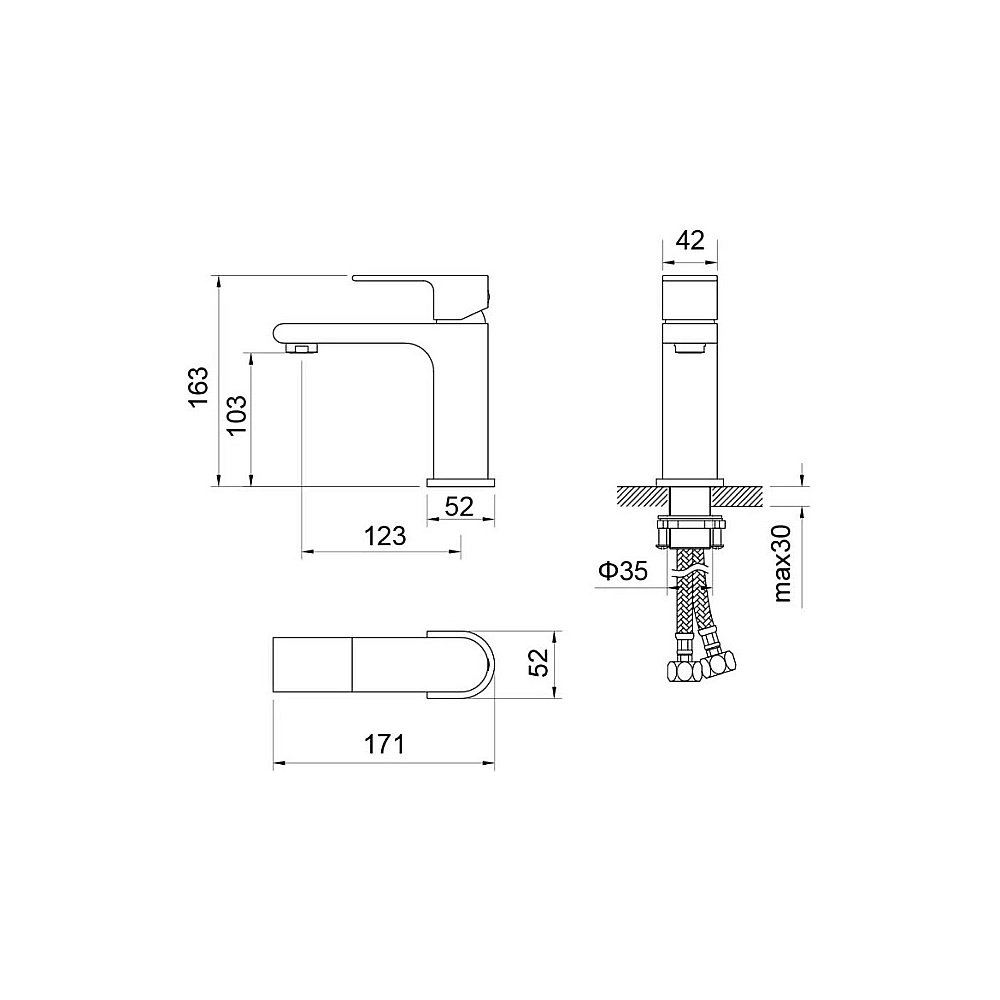 Смеситель для раковины Aquatek Лира AQ1410MB черный матовый купить в интернет-магазине сантехники Sanbest