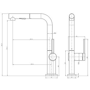 Смеситель для кухни Paulmark Neo Ne214419-G золото купить в интернет-магазине сантехники Sanbest