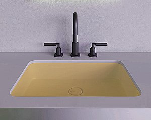 Раковина врезная снизу столешницы Salini MAREA 09 1802209MF 54,5 из искусственного камня S-Stone, матовая, цвет по RAL полностью купить в интернет-магазине Sanbest