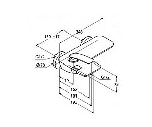 Смеситель для ванны Kludi Balance 524450575 купить в интернет-магазине сантехники Sanbest