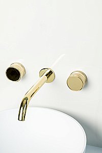 Смеситель для раковины Boheme Prestige 152-2-G-PR золото купить в интернет-магазине сантехники Sanbest