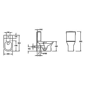 Унитаз напольный Azario Dante AZ-93589 белый, безободковый, с бачком, с крышкой микролифт купить в интернет-магазине Sanbest