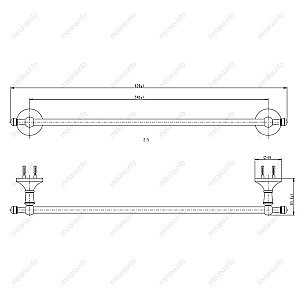 Полотенцедержатель Melana MLN-821001 золото купить в интернет-магазине сантехники Sanbest