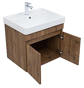 Тумба с раковиной Aquanet Оптима 60 344795+301803 дуб рустикальный для ванной в интернет-магазине Sanbest
