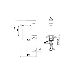 Смеситель для раковины Aquatek Лира AQ1410MB черный матовый купить в интернет-магазине сантехники Sanbest