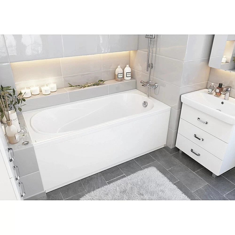 Ванна акриловая Santek Касабланка 150x70 1.WH50.1.530 белая купить в интернет-магазине Sanbest