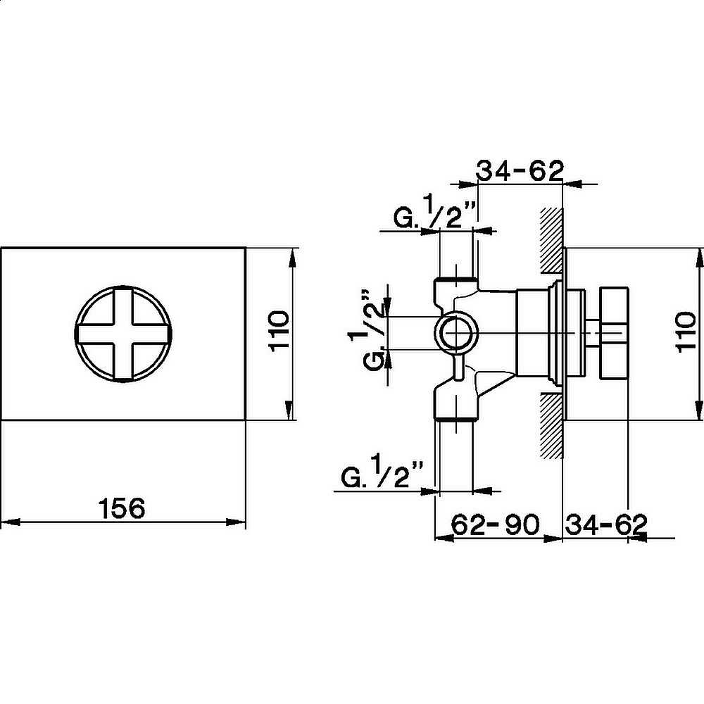 Вентиль Cisal BARCELONA BA00027021 хром купить в интернет-магазине сантехники Sanbest
