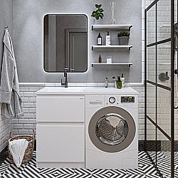 Тумба с раковиной Grossman Марсал 120 белая для ванной в интернет-магазине Sanbest