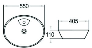 Раковина накладная SantiLine SL-1078 купить в интернет-магазине Sanbest