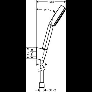 Душевой гарнитур Hansgrohe Pulsify 24302700 белый матовый купить в интернет-магазине сантехники Sanbest