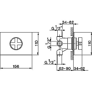 Вентиль Cisal BARCELONA BA00027021 хром купить в интернет-магазине сантехники Sanbest