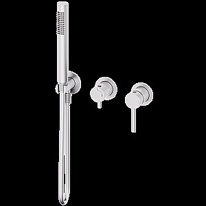 Смеситель для душевой системы встраиваемый WONZON & WOGHAND STICK, Брашированный никель (WW-838017-BN) купить в интернет-магазине сантехники Sanbest