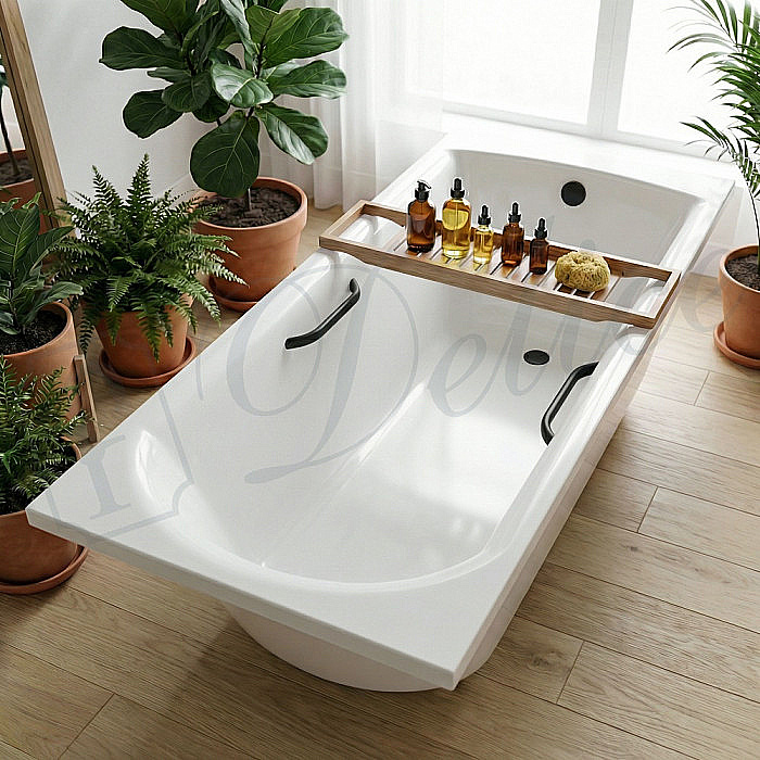 Ванна Delice Astra DLR330053RB-G 150х70 белая/ручки черные купить в интернет-магазине Sanbest