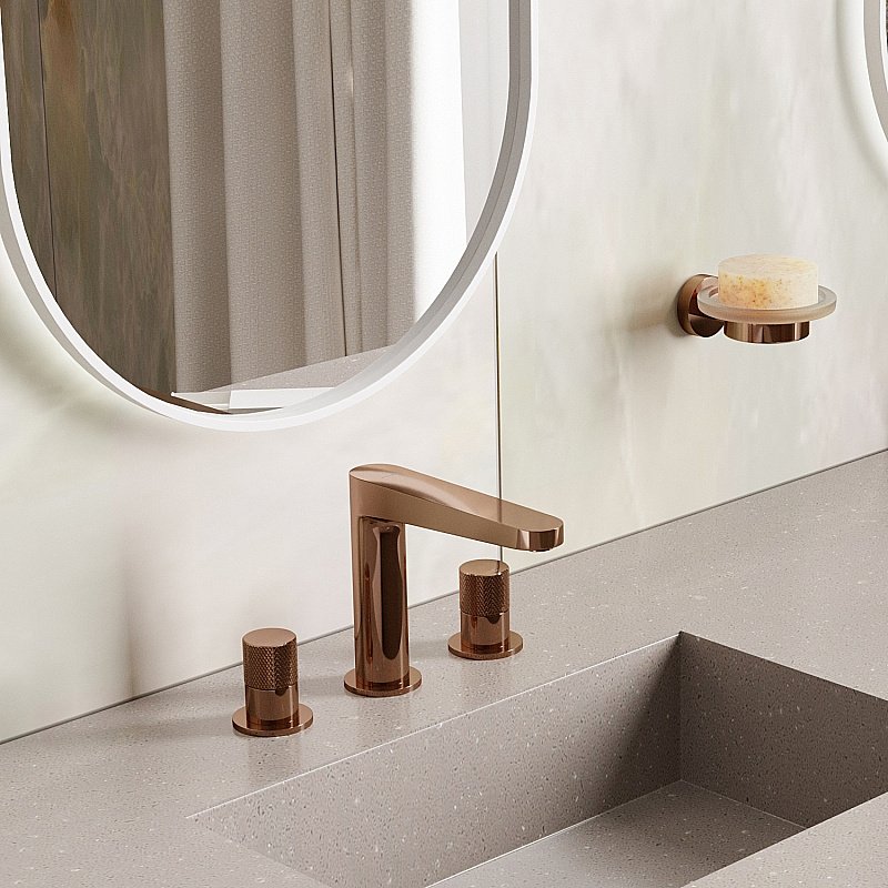 Смеситель для раковины WasserKRAFT Paar 8835 розовое золото купить в интернет-магазине сантехники Sanbest