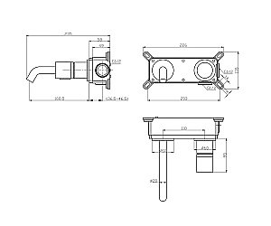 Смеситель для раковины Bronze de Luxe Focus 24686CM купить в интернет-магазине сантехники Sanbest
