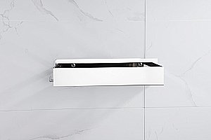 Полка с двумя крючками Boheme Q CHROME 10965-CR хром купить в интернет-магазине сантехники Sanbest