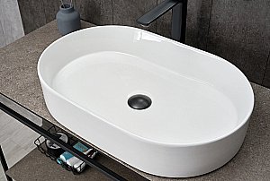 Раковина накладная Gid Lago 61 D1479 51203 белая купить в интернет-магазине Sanbest