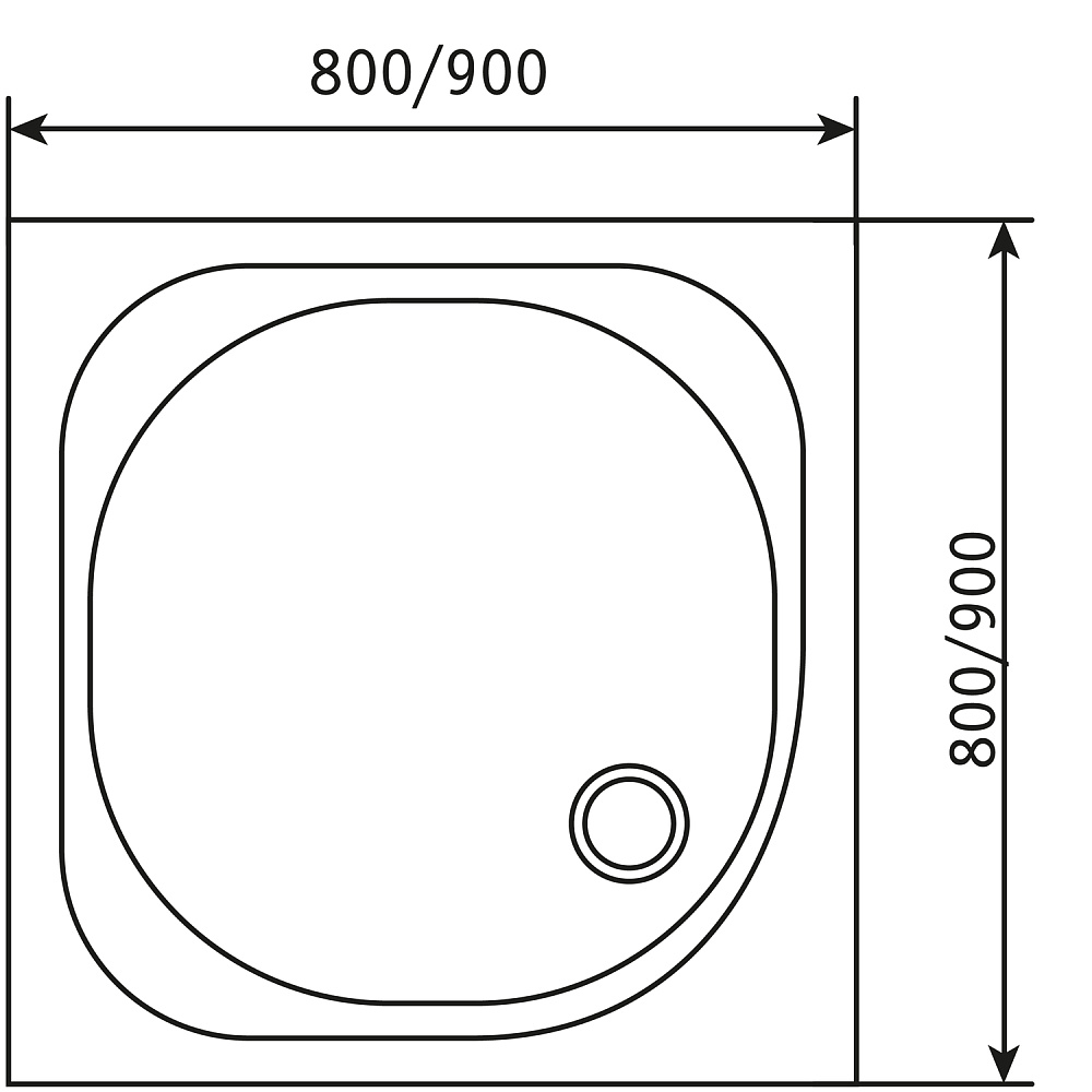 Душевой поддон RGW SMC-W 80x80 57350188-01 белый купить в интернет-магазине Sanbest