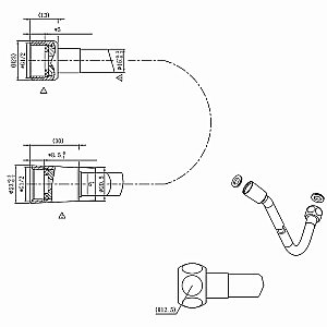 Комплект верхнего и ручного душа Vincea Inspire VSHH-3I2AHGM вороненая сталь купить в интернет-магазине сантехники Sanbest